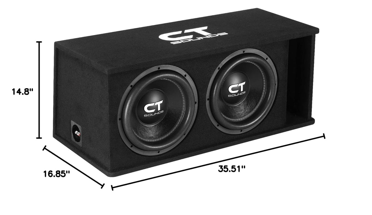 Dual 12” 2600W Ported Car Subwoofer Box Z4488