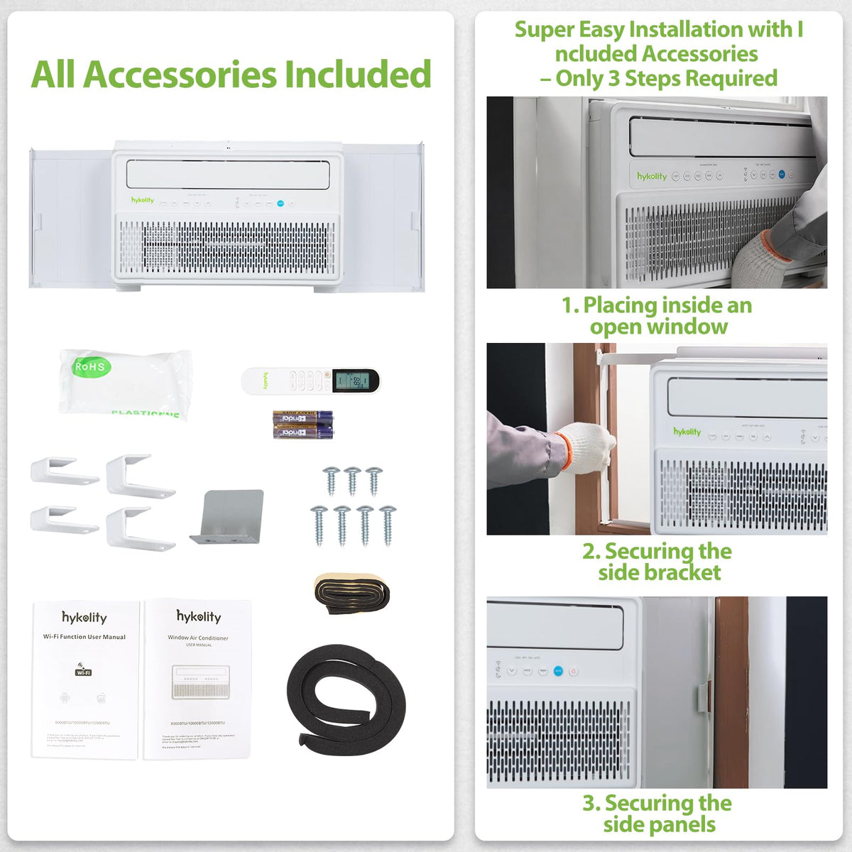 WiFi Enabled 10,000 BTU Smart Inverter Window Air Conditioner R1517