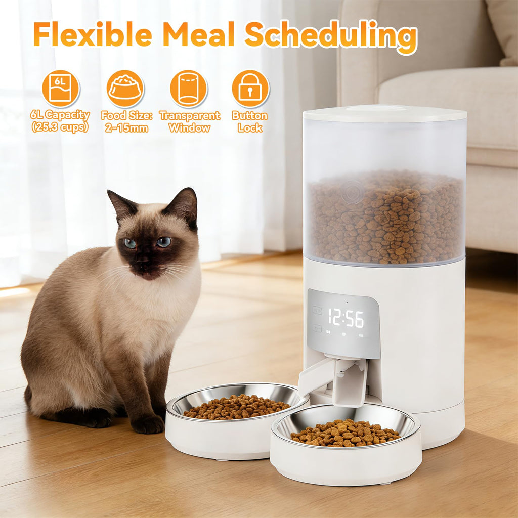Automatic Cat Feeder 6L White T66317