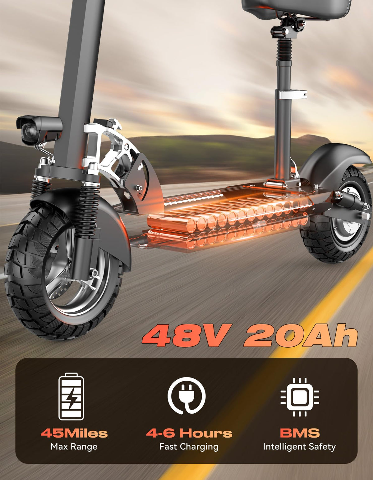 1600W Off-Road Foldable Electric Scooter I2774