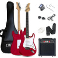 39in Full Size Beginner Electric Guitar Starter Kit with Case, Amp, Strings, Pick, Tremolo Bar Z6437