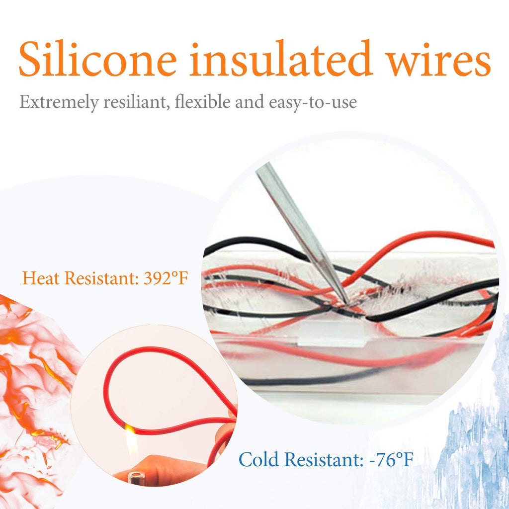 Silicone Test Leads Kit CAT III 1000V CAT IV 600V with Alligator Clips and Needle Probe 9PCS T28474