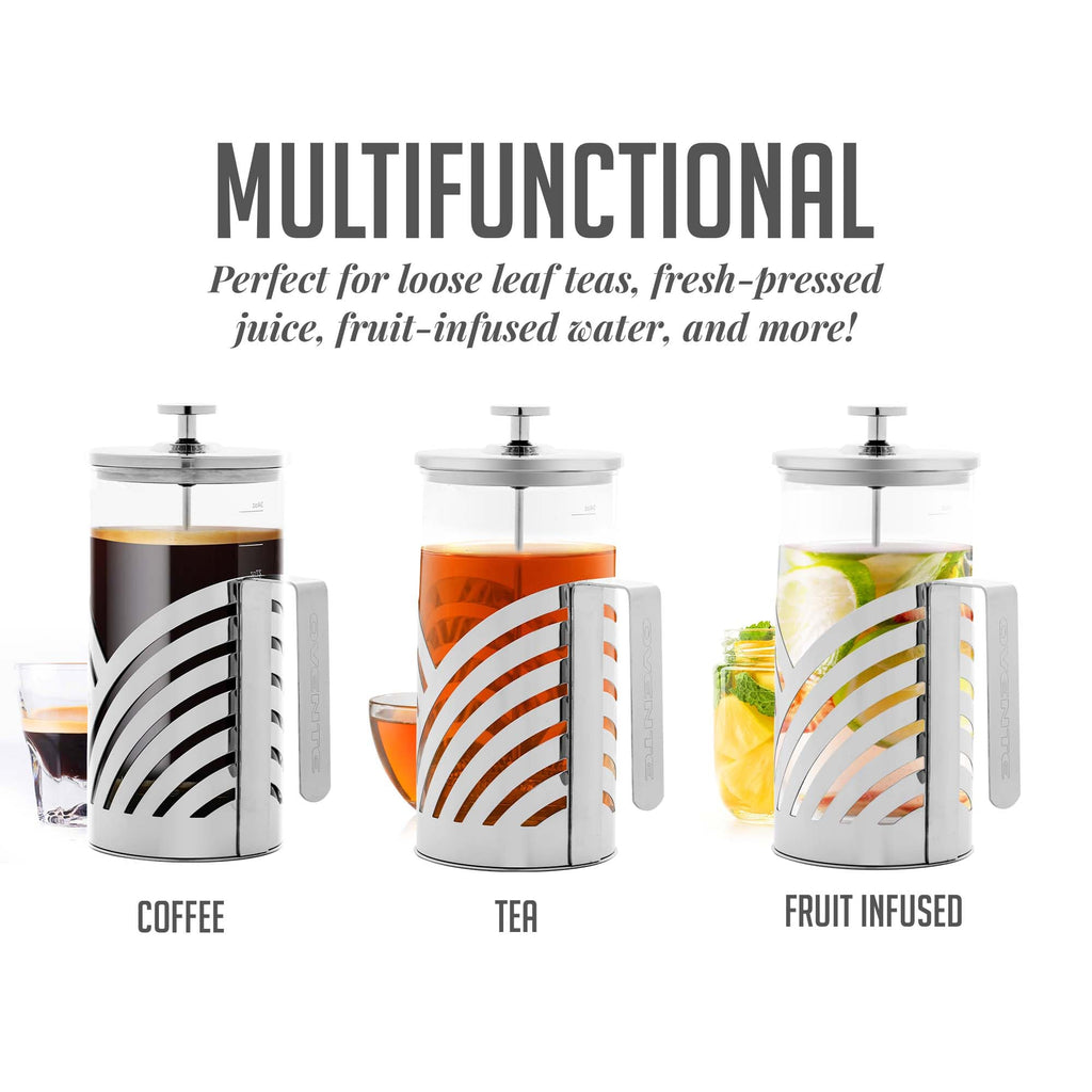 French Press Coffee Maker 34oz with 4 Filters I72899