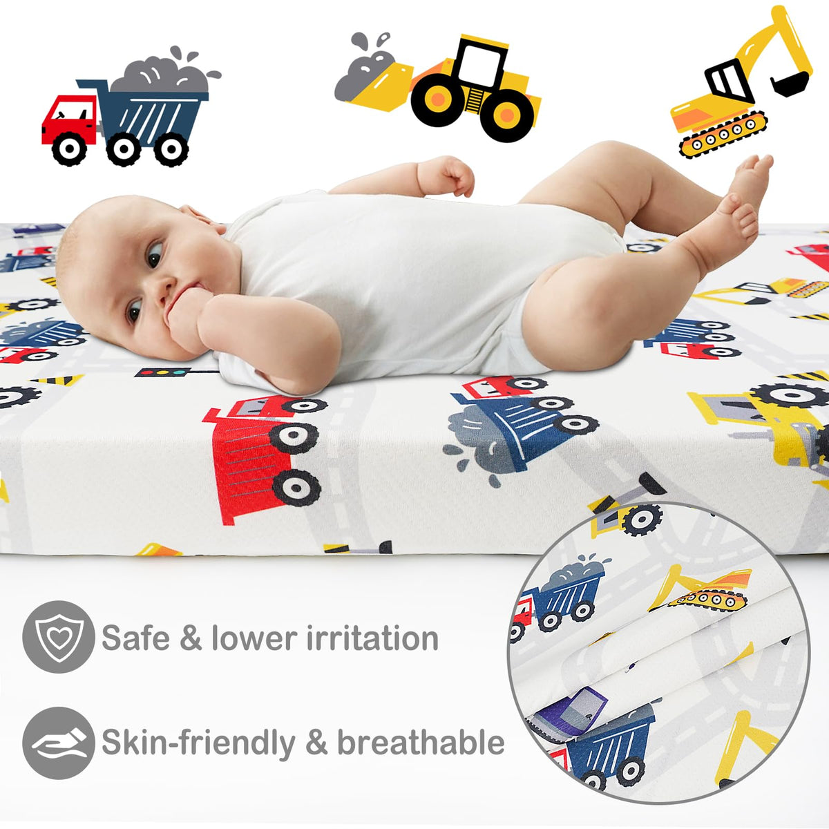 38" x 26" Soft Foam Pack N Play Mattress T401947