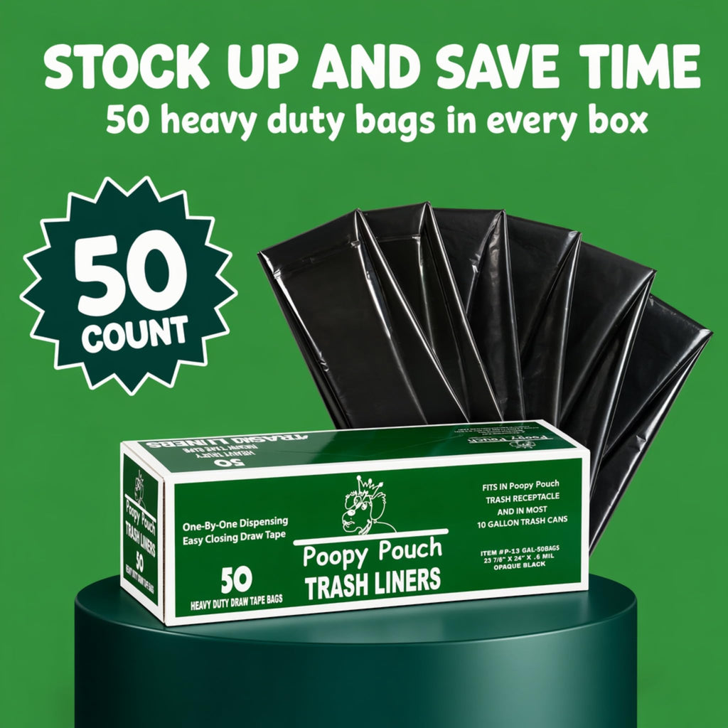 Black Dog Waste Can Liners 50pcs 27.5"x29" U8742