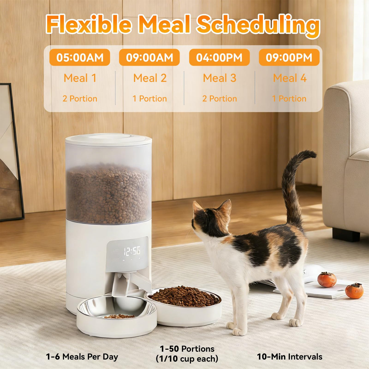 Automatic Cat Feeder 6L White T66317