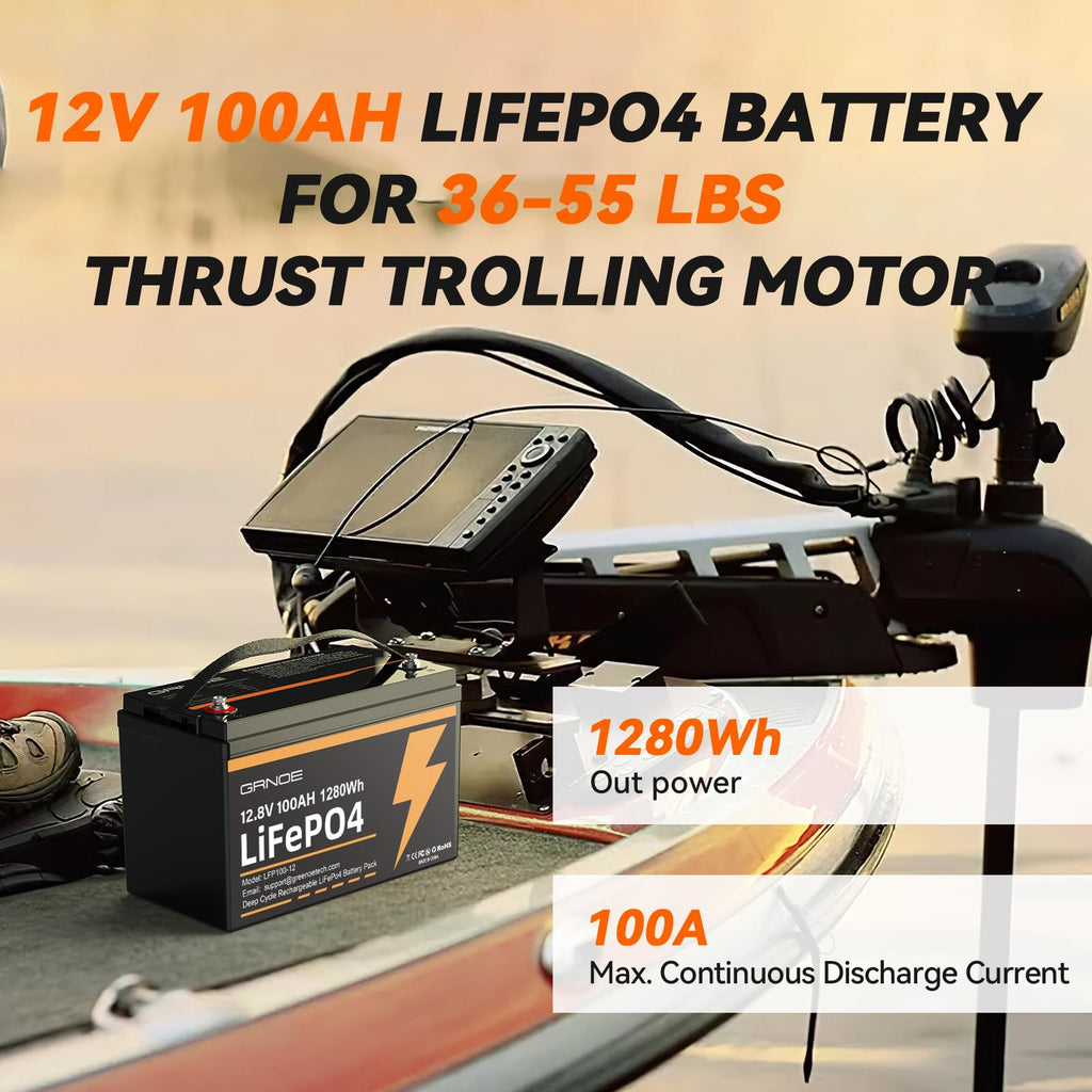 12V 100Ah LiFePO4 Battery with 100A BMS Q620