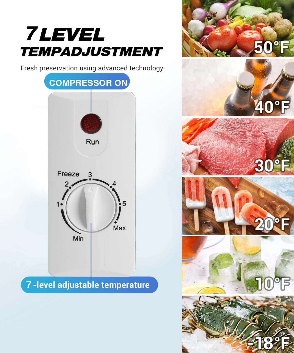5.0 cu.ft Chest Freezer with Temperature Control B3935