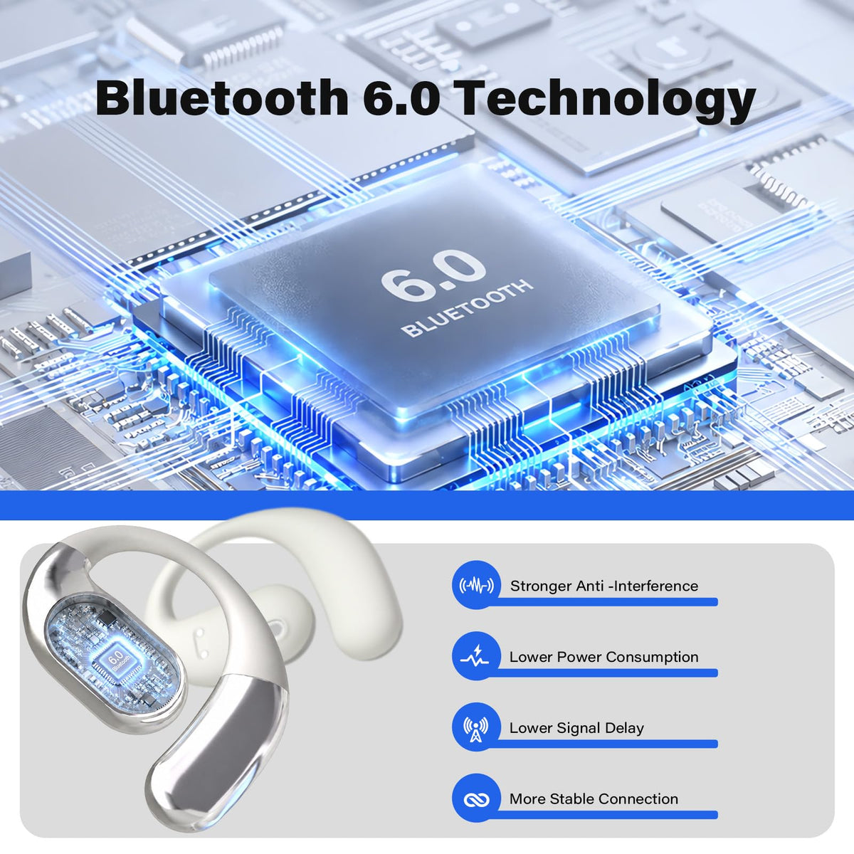 Open Ear Headphones with Earhook D5958