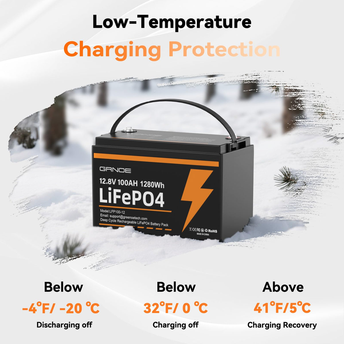 12V 100Ah LiFePO4 Battery with 100A BMS Q620
