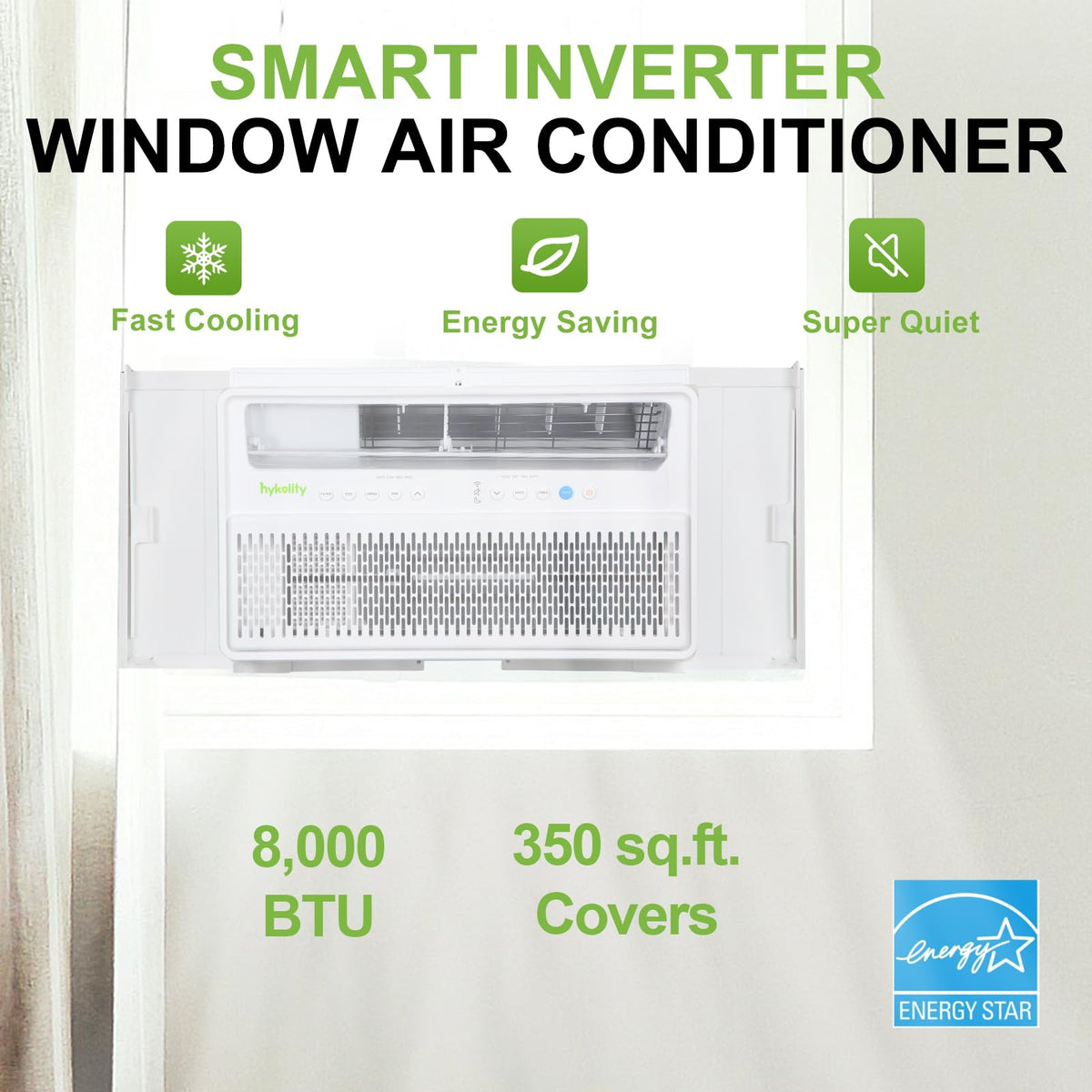 WiFi Enabled 10,000 BTU Smart Inverter Window Air Conditioner R1517