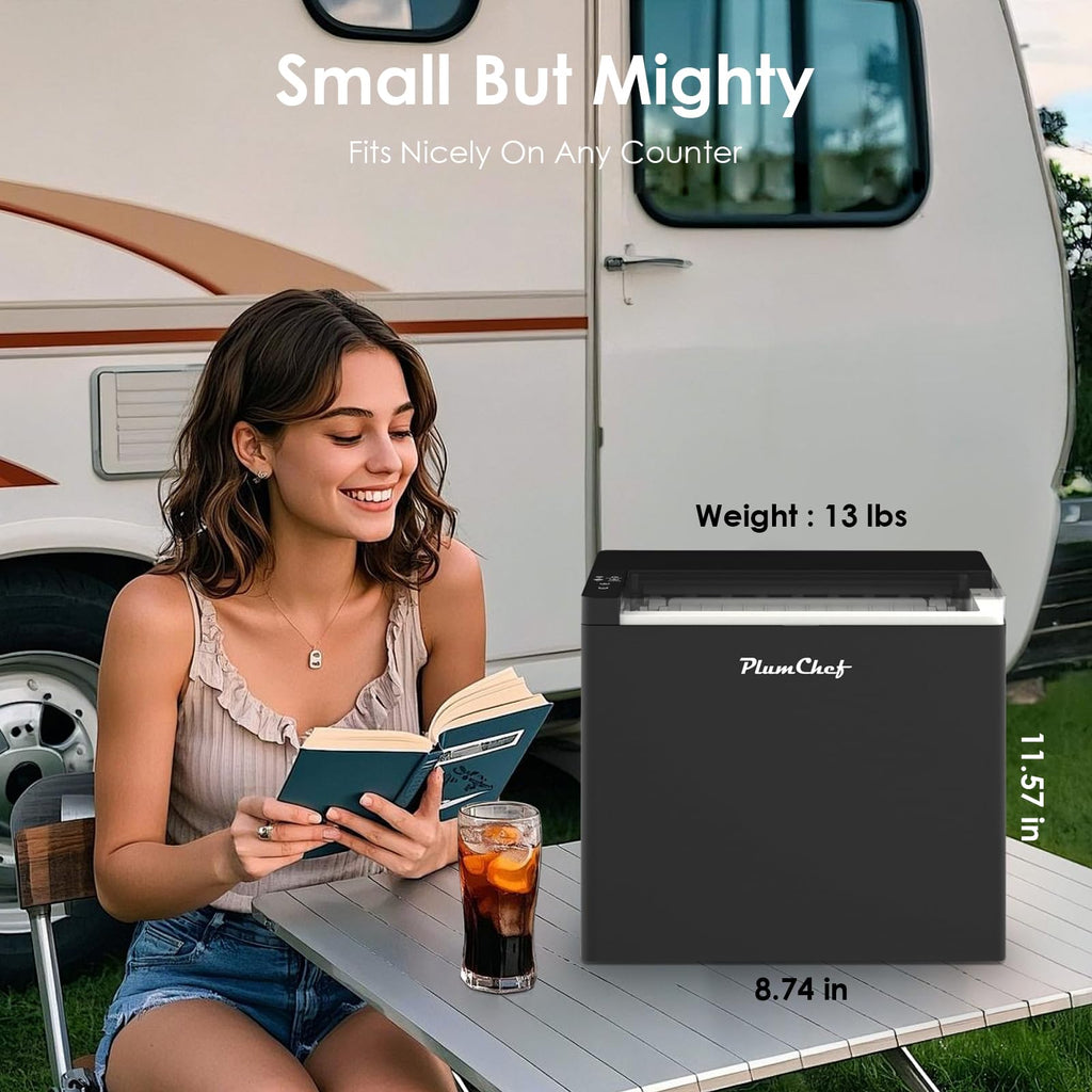 Portable Countertop Ice Maker Machine, 26Lbs/24H, Black Y174