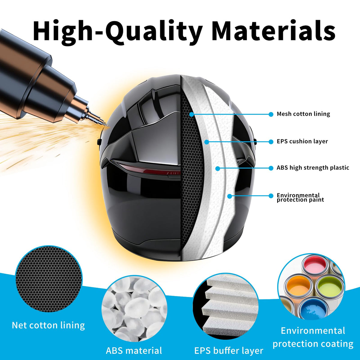 DOT Certified Flip-Up Dual Visor Bluetooth Modular Motorcycle Helmet U67304
