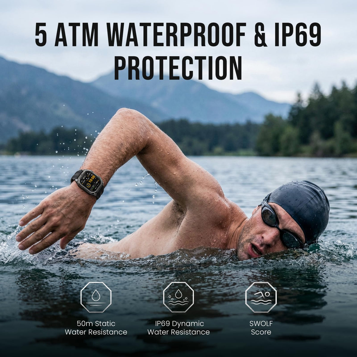 Smart Watch with GPS, Waterproof, 15-Day Battery J8255