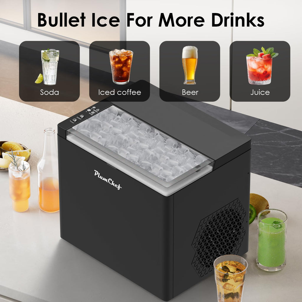 Portable Countertop Ice Maker Machine, 26Lbs/24H, Black Y174