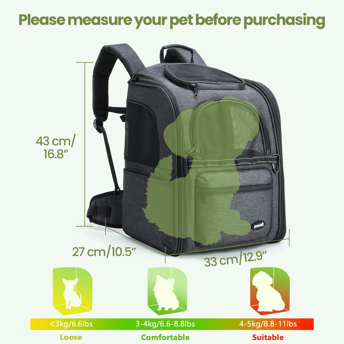 Ergonomic Breathable Cat Backpack B987