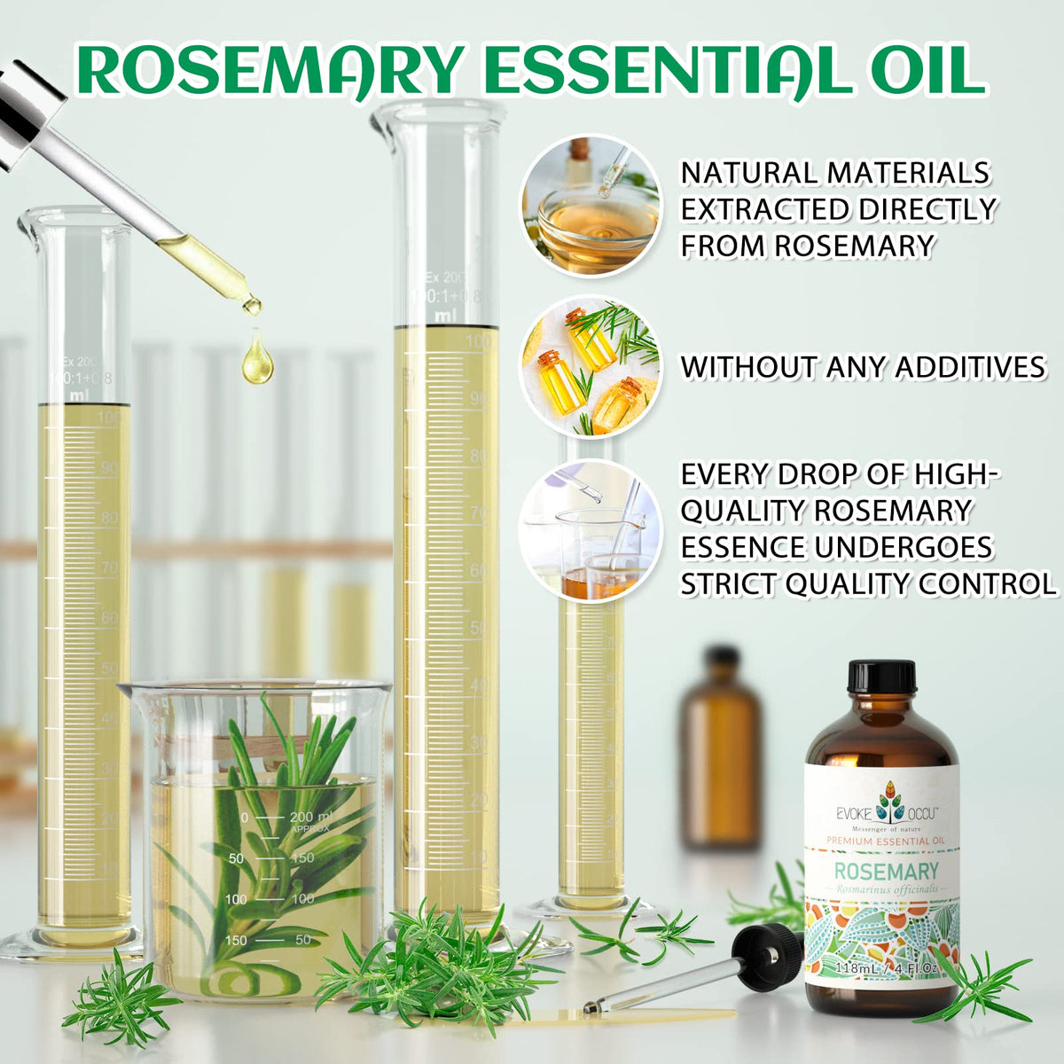 Rosemary Clary Sage Ylang Ylang Geranium Lavender Essential Oil 4 Oz Q415514