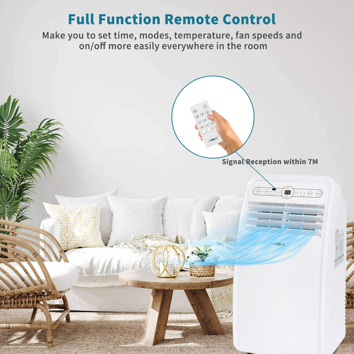 8000 BTU White Portable Air Conditioner D729