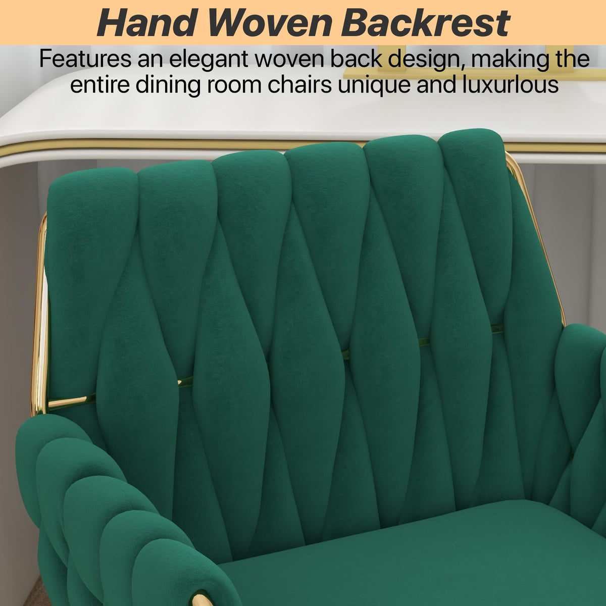 Green Velvet Height Adjustable Swivel Office Chair W216