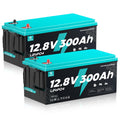 12V 300Ah LiFePO4 Deep Cycle Lithium Battery 2Pack I8428