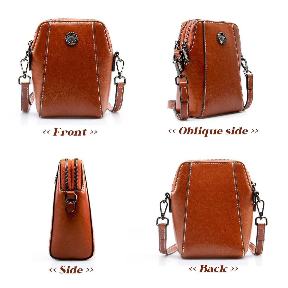 Small Genuine Leather Crossbody Bags X783