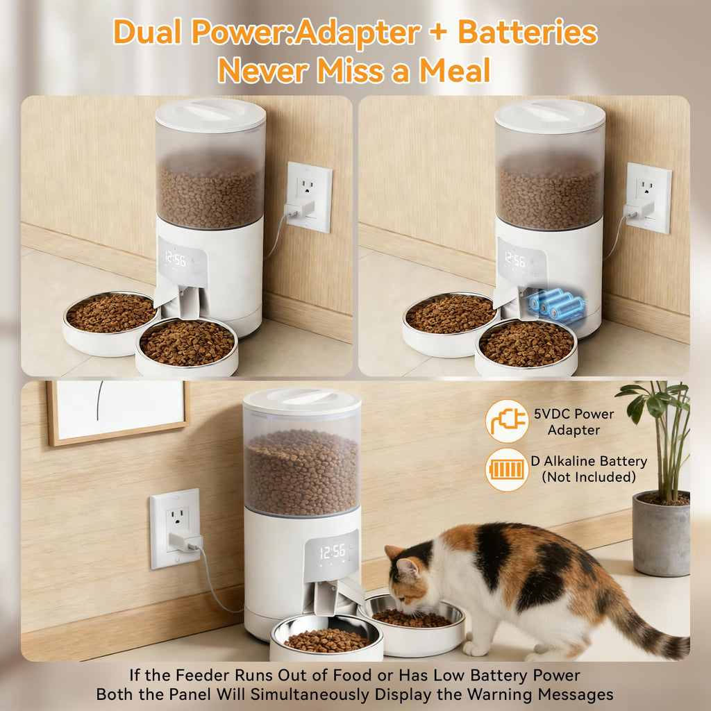 Automatic Cat Feeder 6L White T66317