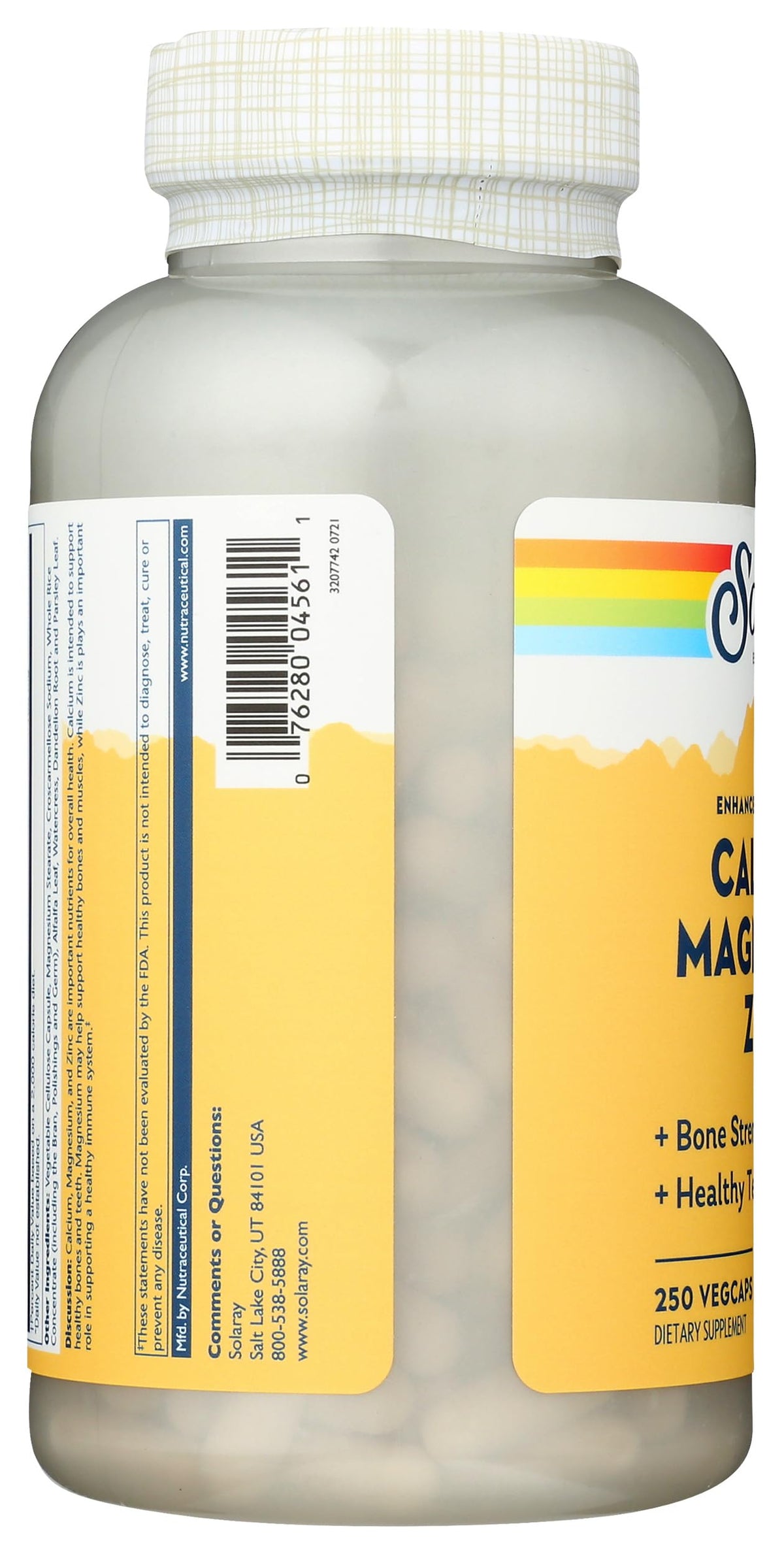 Calcium Magnesium Zinc Capsules 250 Count Z228