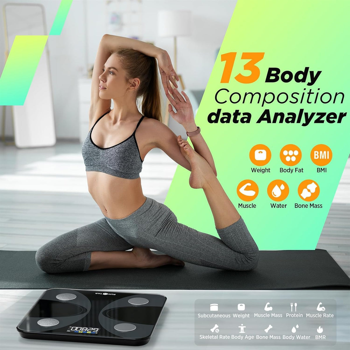 Accurate Digital Body Weight and Fat Percentage Scale G39219