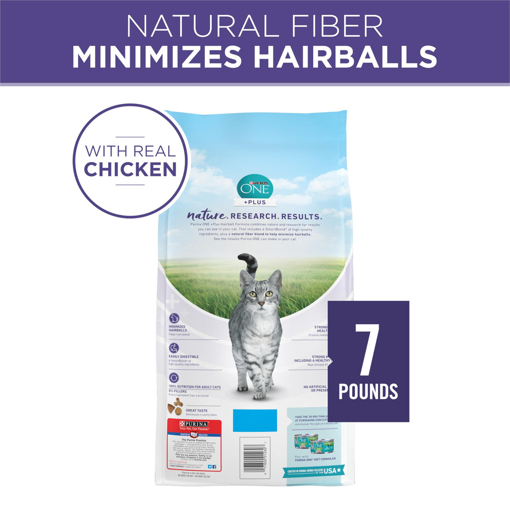Natural Hairball Control Dry Cat Food, 7 lb Bag Z24213