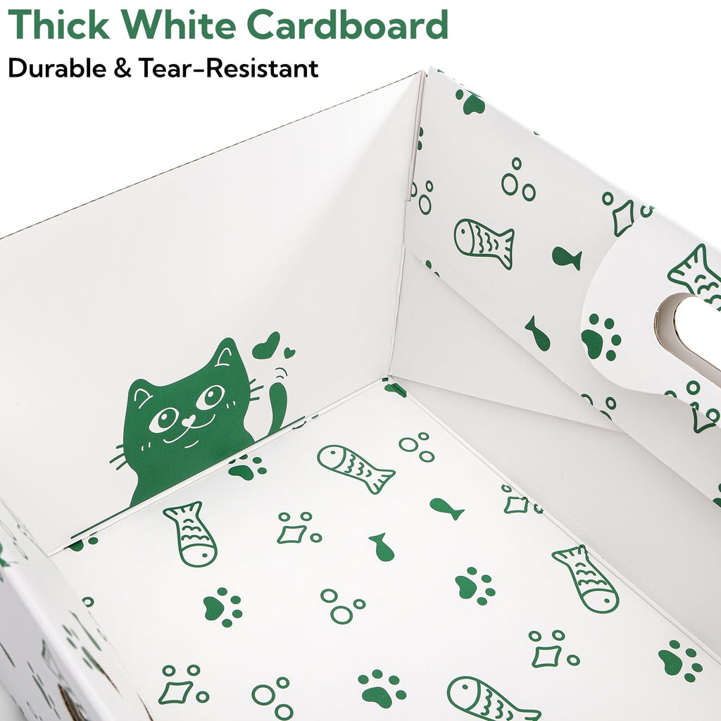 8 Pack Disposable Cat Litter Box with Scoop P2315