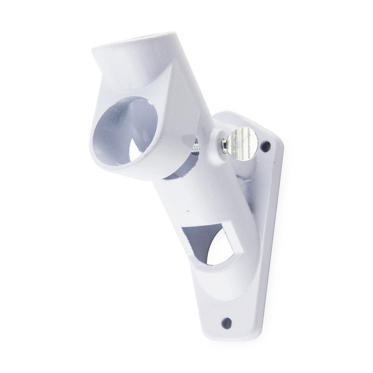 Aluminum Flagpole Bracket White Powder Coated 2-Position Pole Holder L746980