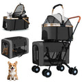 Double Pet Stroller with 4 Lockable Wheels T421029
