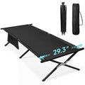 Folding Camping Cot with Carry Bag, 300 lb, Black H809415