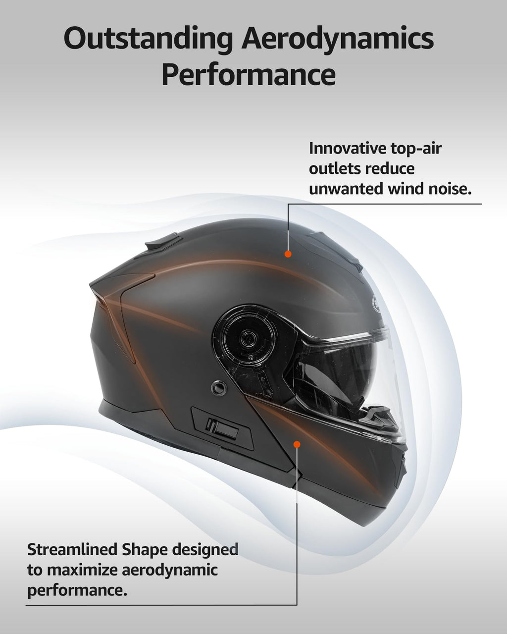 DOT Approved Full Face Motorcycle Helmet with Flip Up Dual Visor K446064