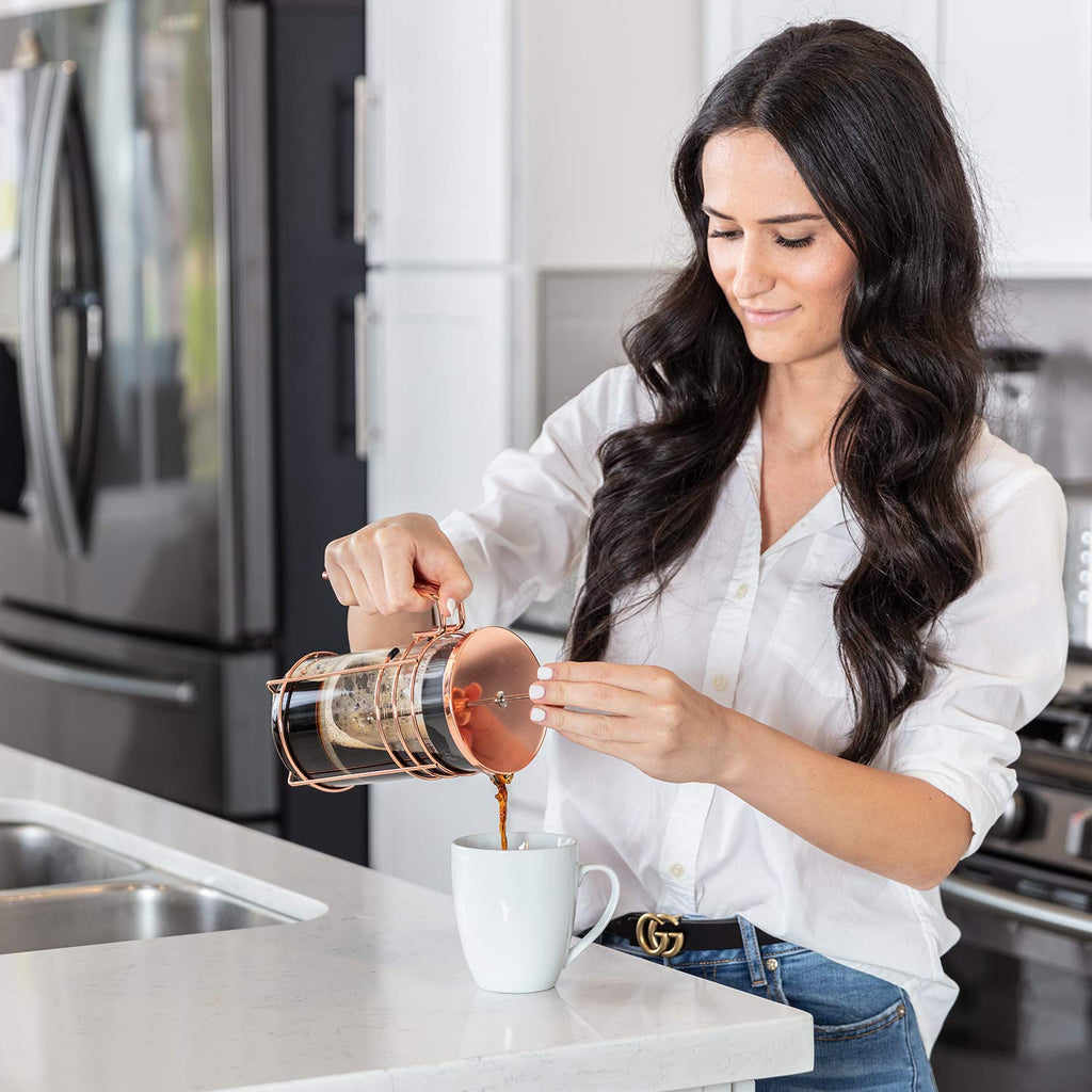 1000ml Rose Gold French Press Coffee Maker U826405