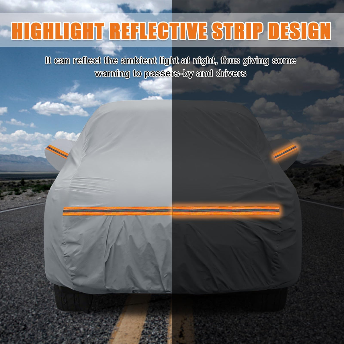 Waterproof Truck Cover for CrewCab 5.5/5.7/5.8 ft with Camper Shell Topper C3879