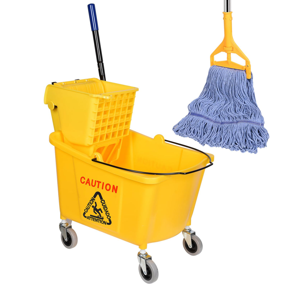 Commercial Mop Bucket on Wheels, 35 Quart X42974
