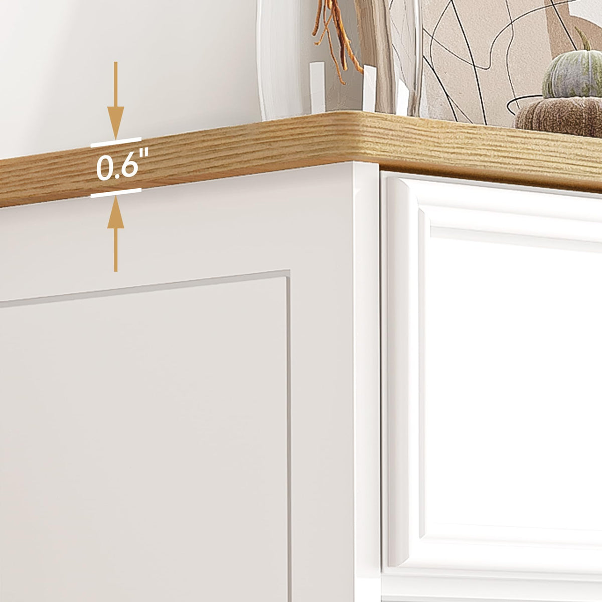 White Wooden Double Tilt Out Trash Cabinet J7240