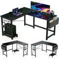 L Shaped 50 Inch Reversible Computer Desk with CPU Stand U7511