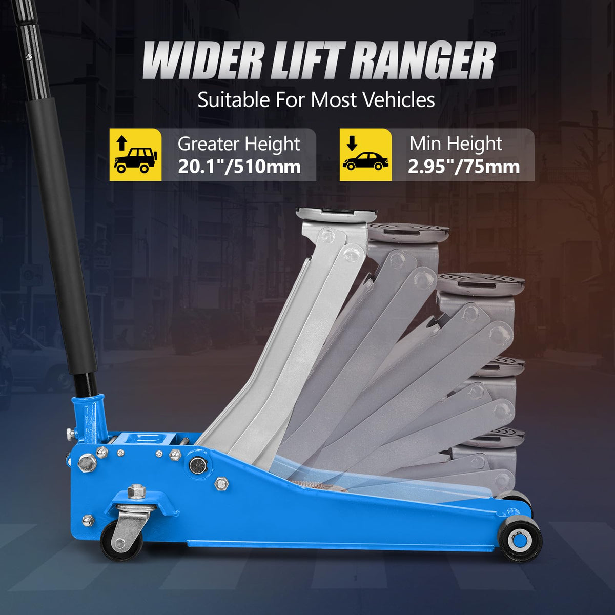 3 Ton Low Profile Aluminum Steel Floor Jack R868271