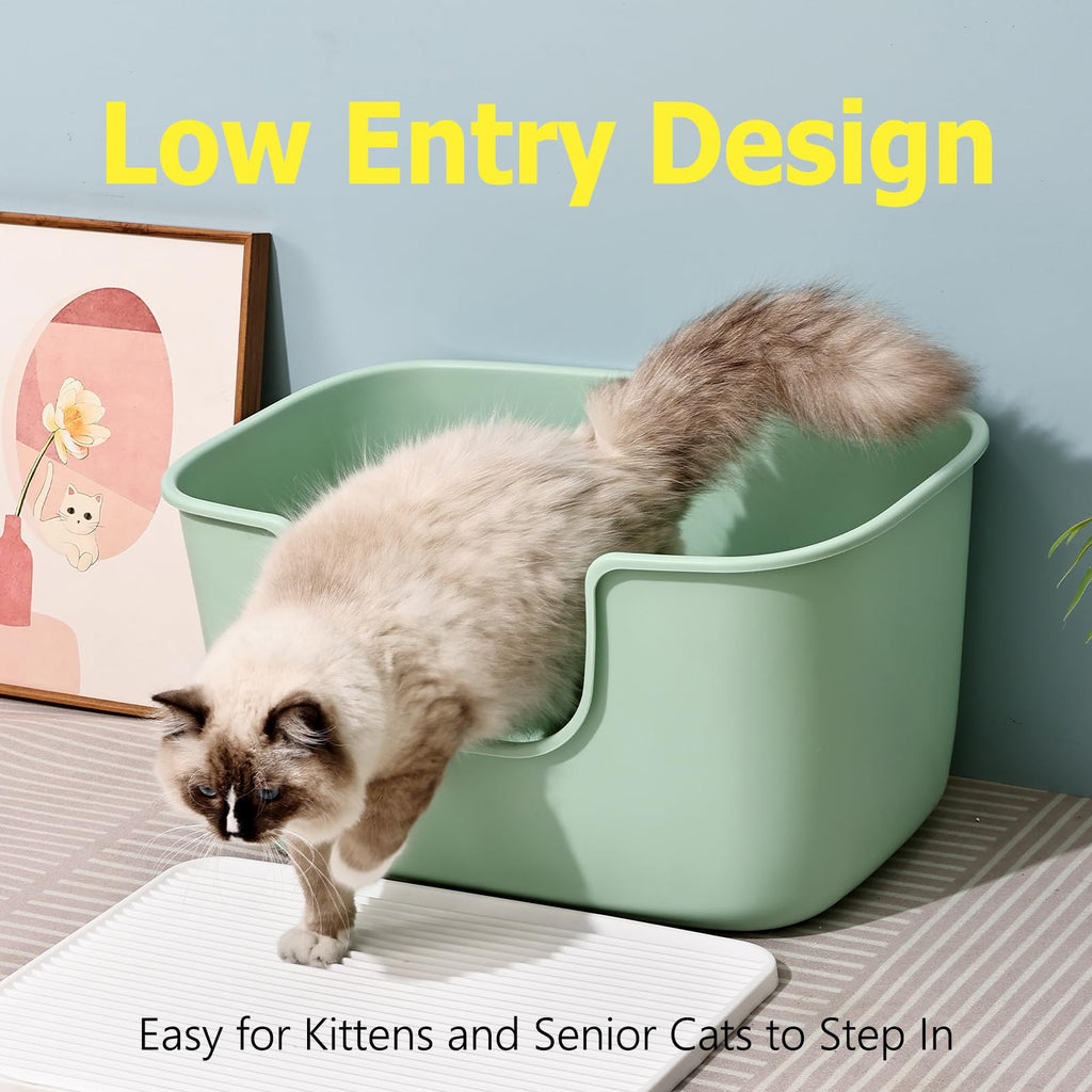Extra Large Low Entry Cat Litter Box with High Sides O2837