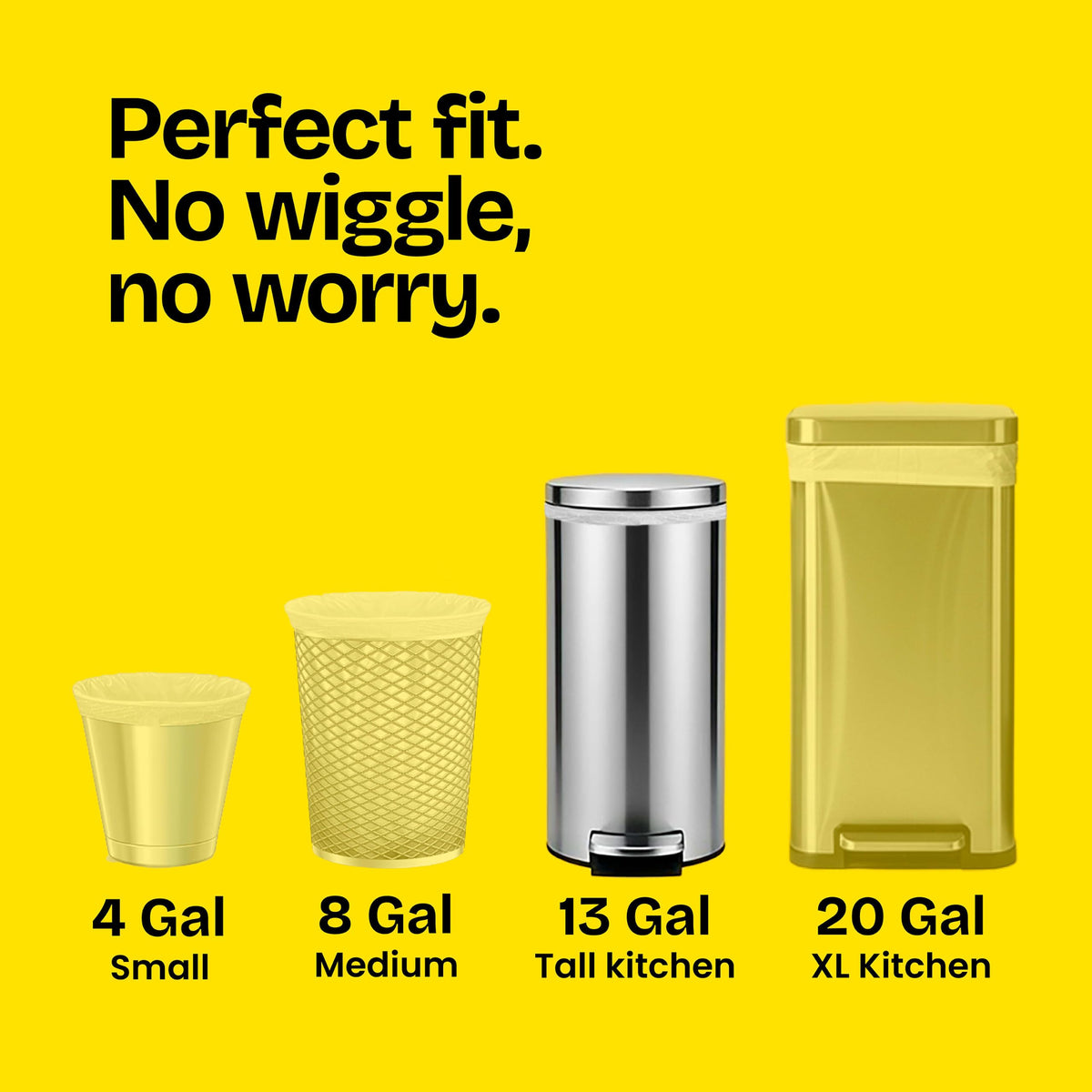 13 Gallon Tall Kitchen Trash Bags 110 Count B25043
