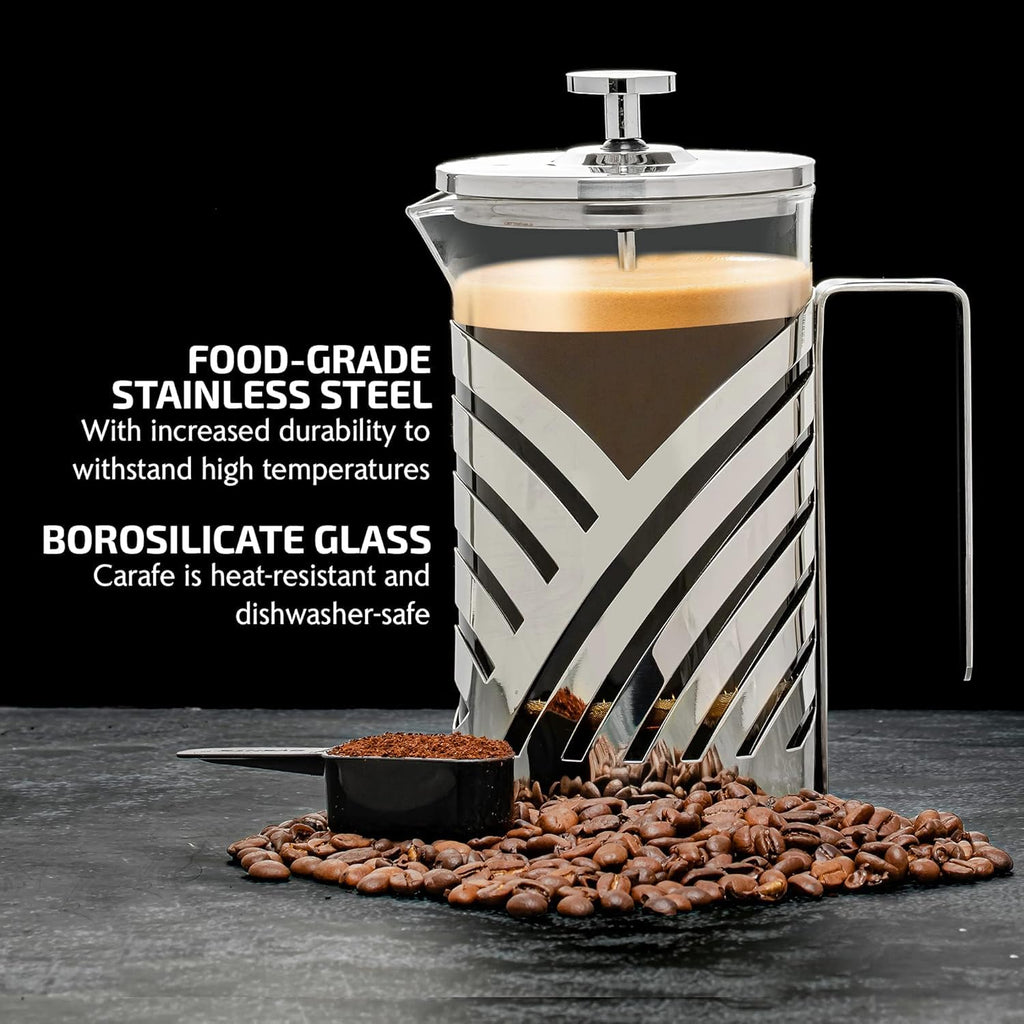 French Press Coffee Maker 34oz with 4 Filters I72899