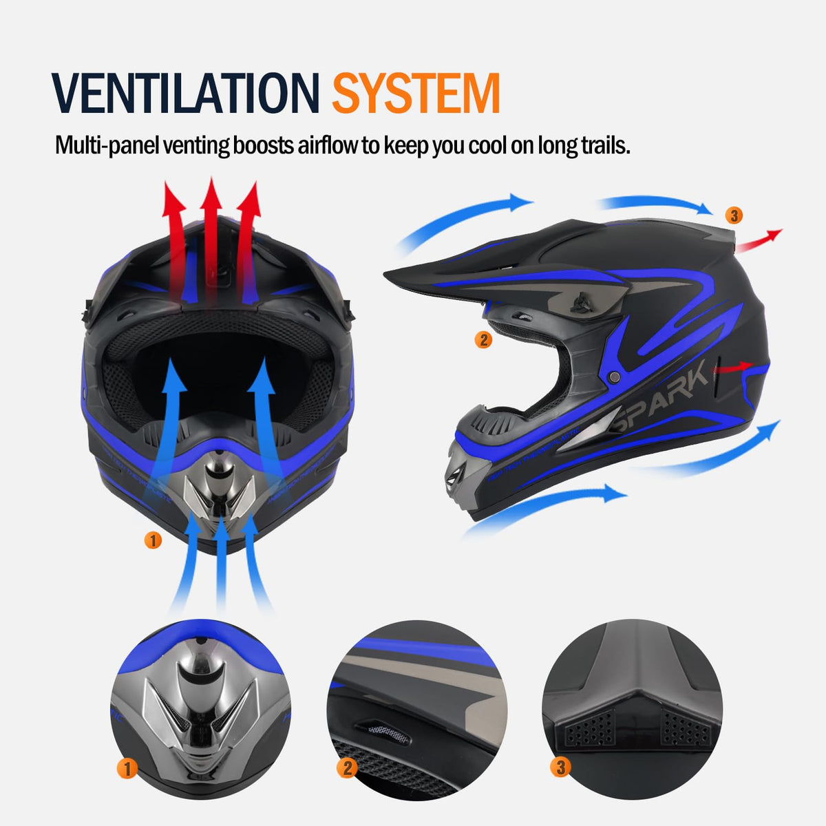Kids Motocross Full Face Helmet V97997