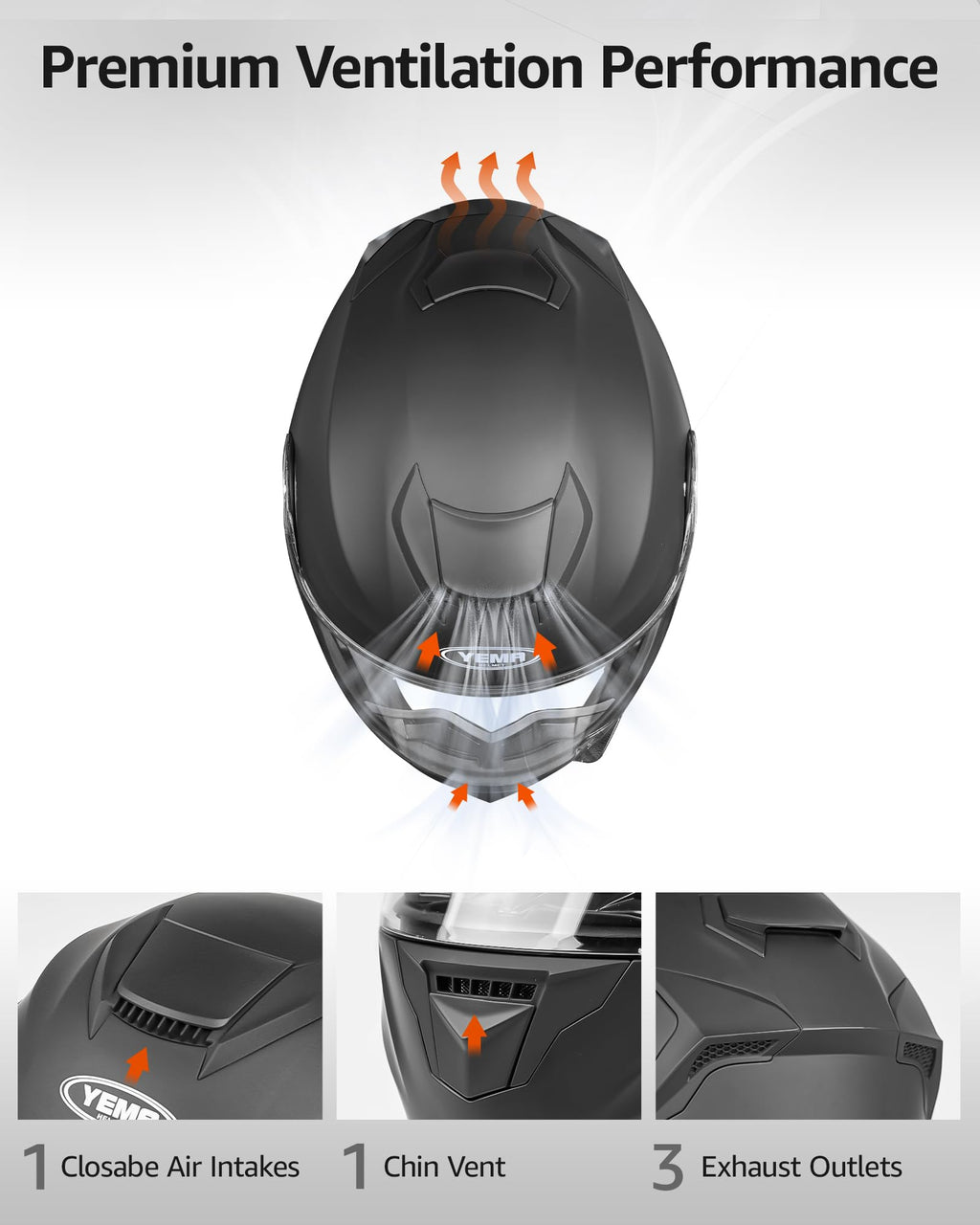 DOT Approved Full Face Motorcycle Helmet with Flip Up Dual Visor K446064