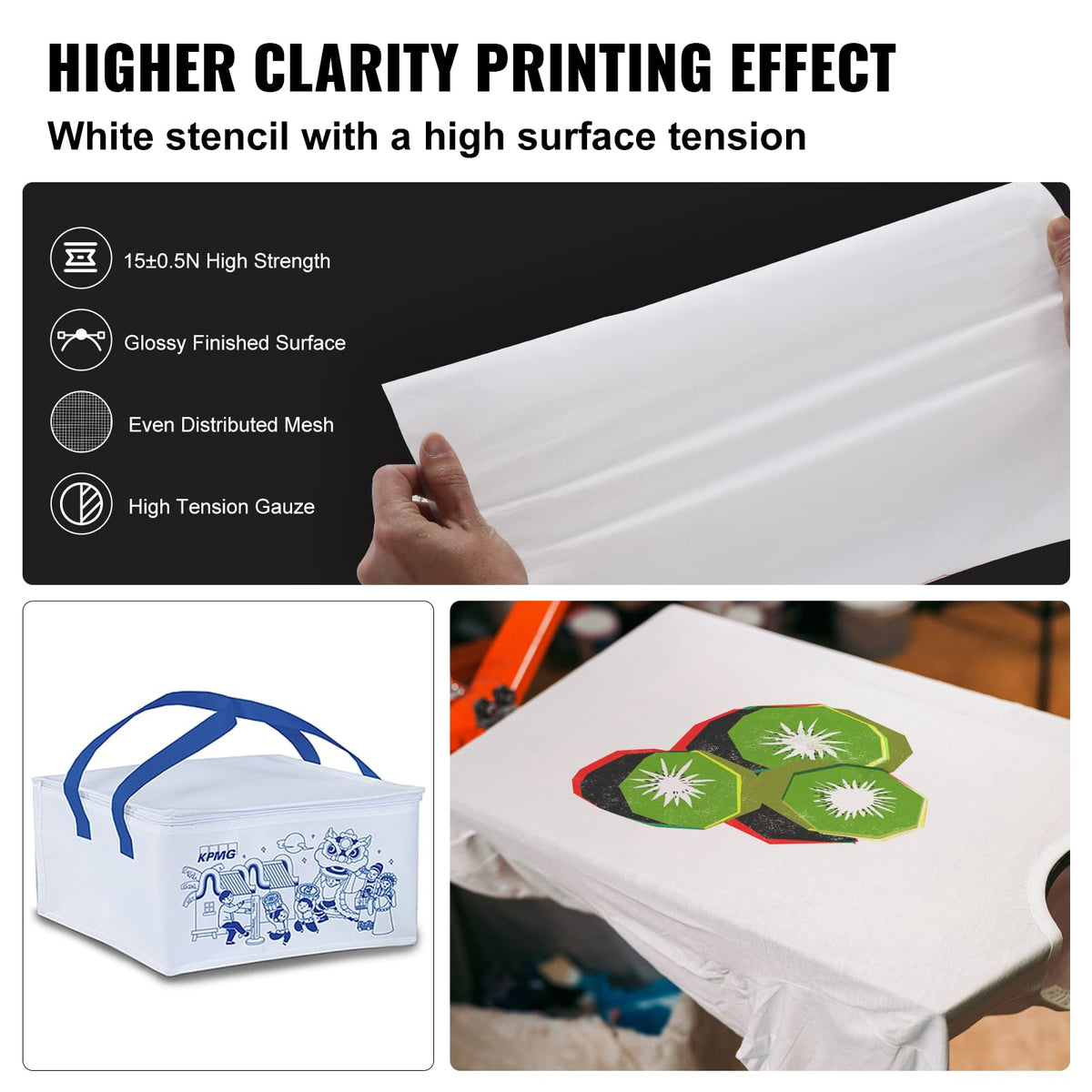6 Pieces Aluminum Silk Screen Frame with 110 Count Nylon Mesh E7996