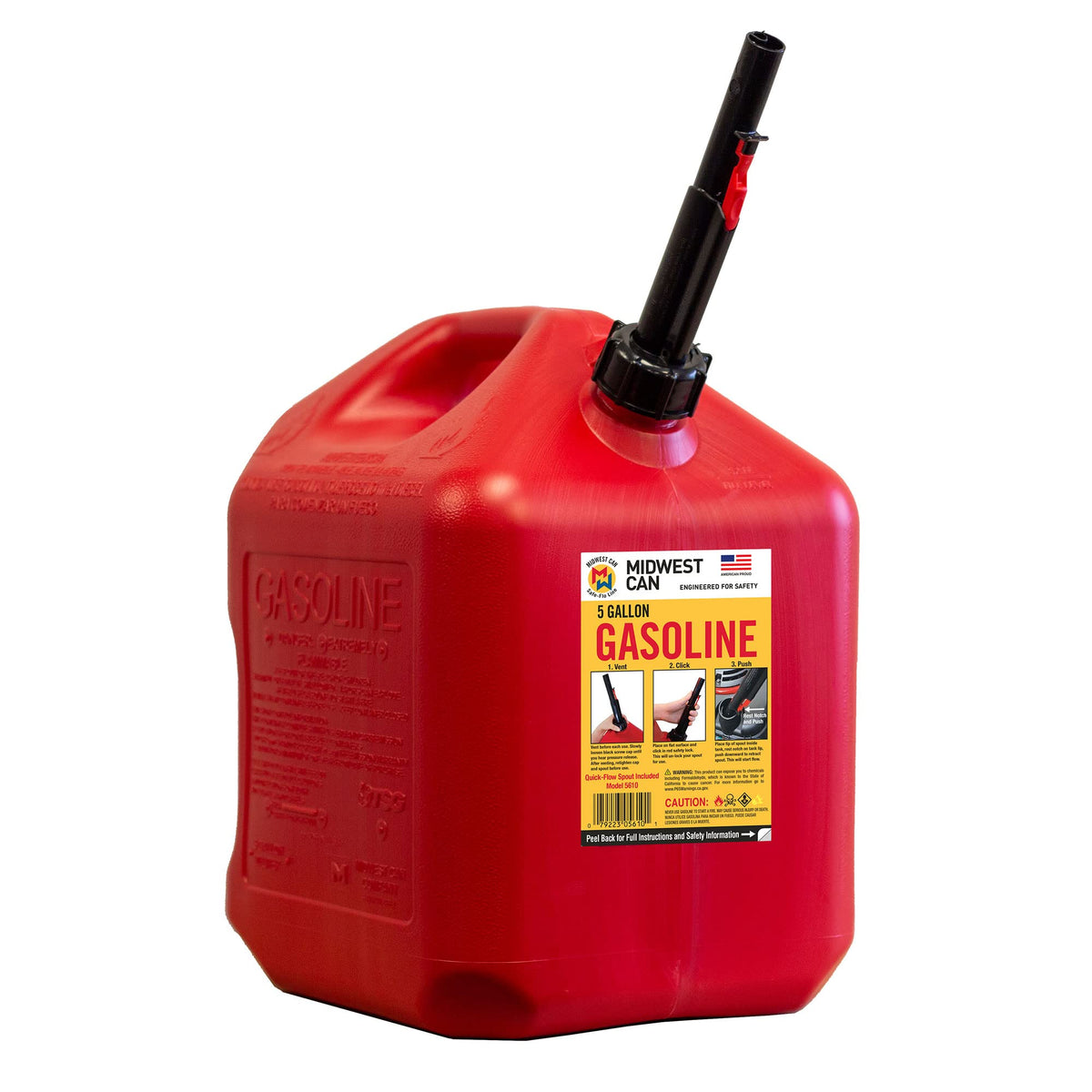 5 Gallon Gas Can Fuel Container with Spout 2 Pack K576