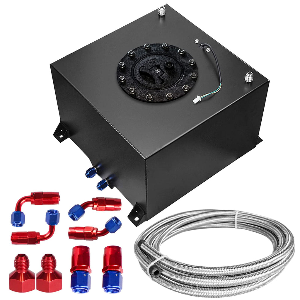 5 Gallon 20L Polished Aluminum Fuel Tank with Cap W7871