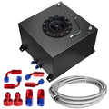 5 Gallon 20L Polished Aluminum Fuel Tank with Cap W7871