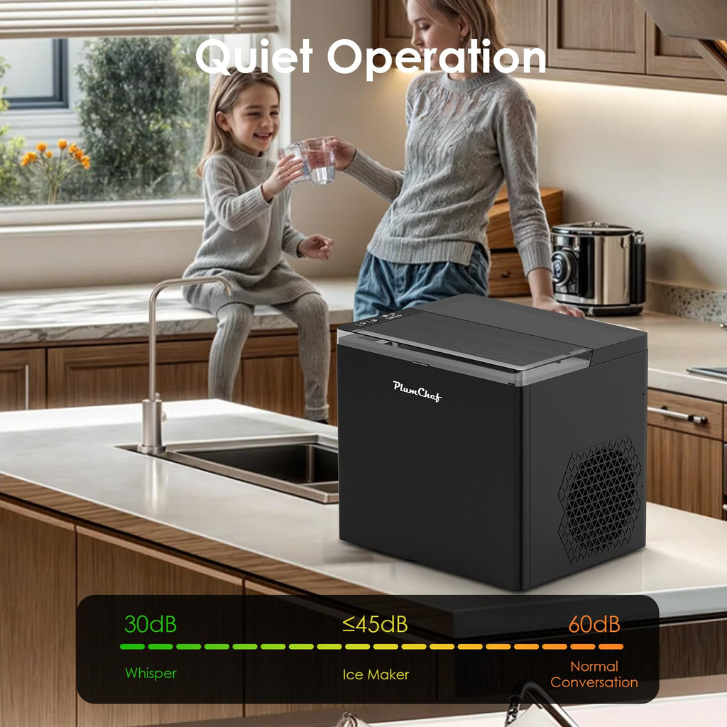 Portable Countertop Ice Maker Machine, 26Lbs/24H, Black Y174